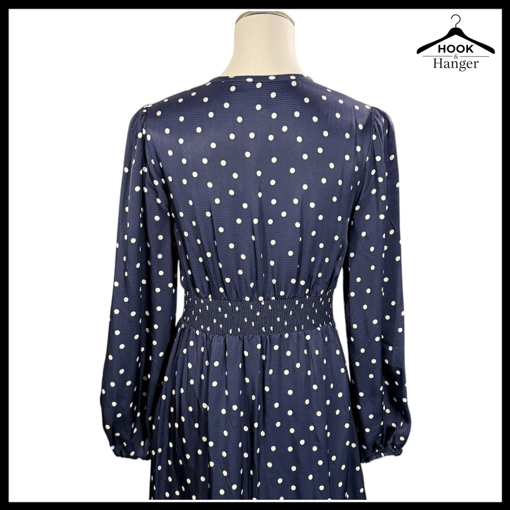 Boden‎ Pippa Navy White Polka Dot Maxi Dress 6 R Spring Wedding Guest Graduation - Picture 4 of 16